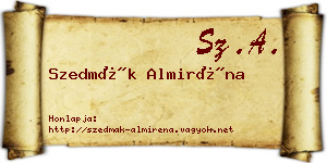 Szedmák Almiréna névjegykártya